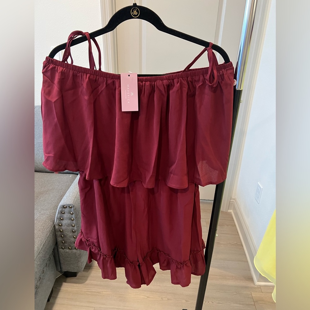 New Burgundy romper